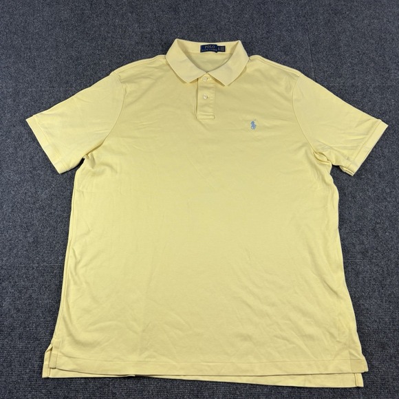 Polo Ralph Lauren XL Yellow Classic Fit Short Sleeve Polo Shirt - Picture 2 of 8